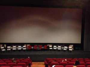La sala cinematografica semivuota del cinema Adriano . ANSA/FRANCESCO GALLO