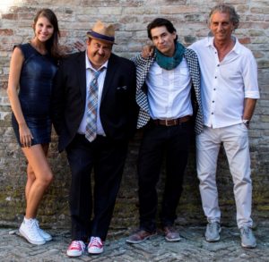 Juliana Foganholi ed Enrico Pinocci della Movie On Production con Chris Coppola e James Duval